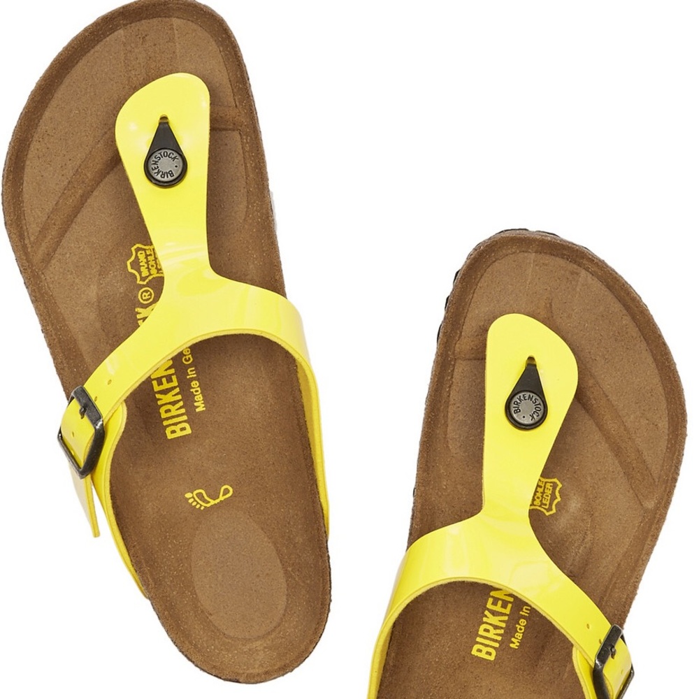 Birkenstock Gizeh Faux Patent-Leather Slides